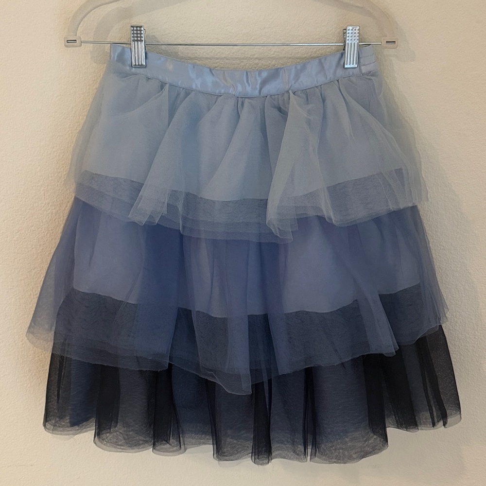 Janie and Jack Blue and Black Tulle Skirt